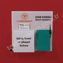 ÇOSB Kapaklı Devlet Hastanesi Dilek Şikayet Kutusu