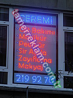 Ceremi Gzellik Salonu Led tabela