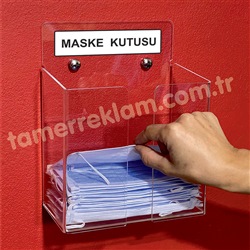 Pleksiglas Maske Kutusu Duvar Stand