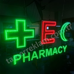 Eczane Pharmacy Cross, E Logo, Hilal figrl, Animasyonlu