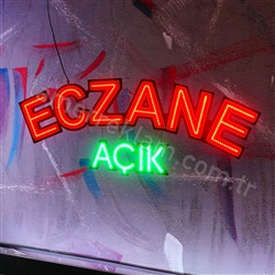 Dairesel Eczane ve Açık Led Tabela