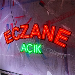 Dairesel Eczane ve Açık Led Tabela