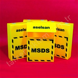 Pleksiglas MSDS Kutusu, Material Safety Data Sheet Box
