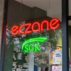 134 cm Eczane ve 70 cm SGK LED Vitrin Tabelası