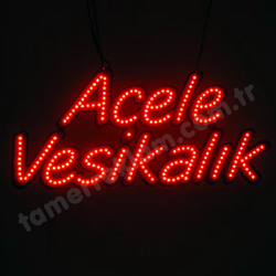 Acele Vesikalk Led Tabela ( 571 mm x 262 mm )